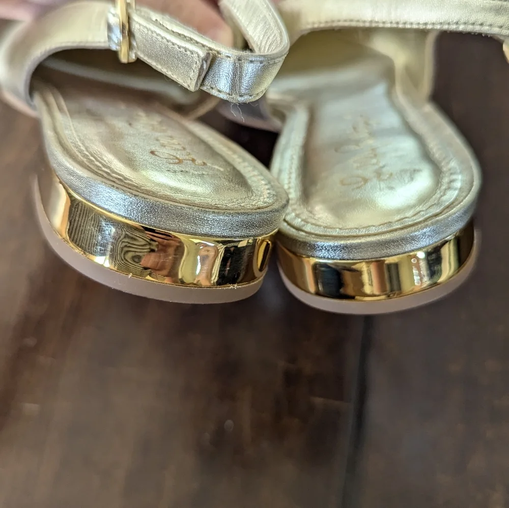 Lily Pulitzer Metallic Gold Slingback Flats Women's 9 - Picture 6 of 7